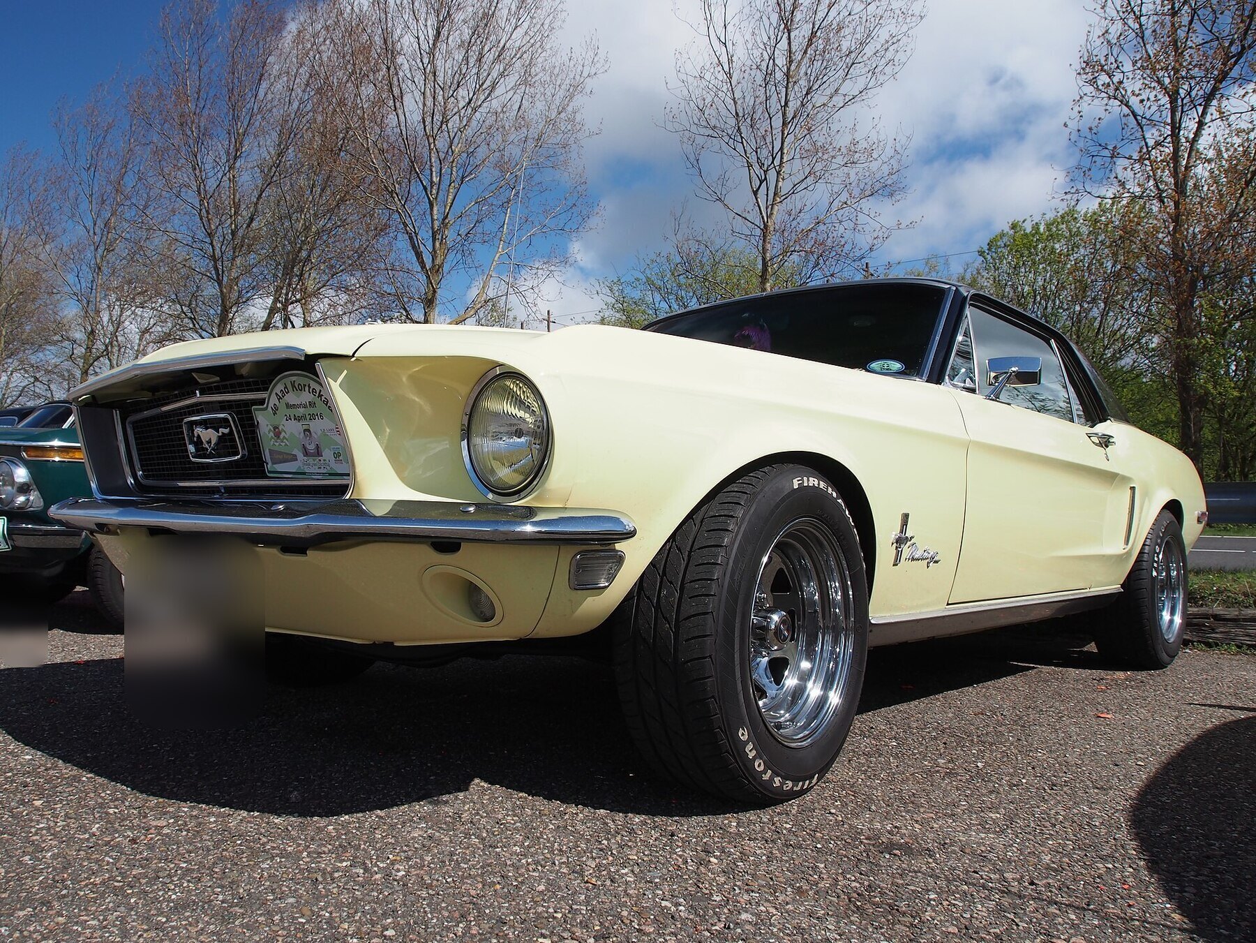 Yellow 1968 Ford Mustang