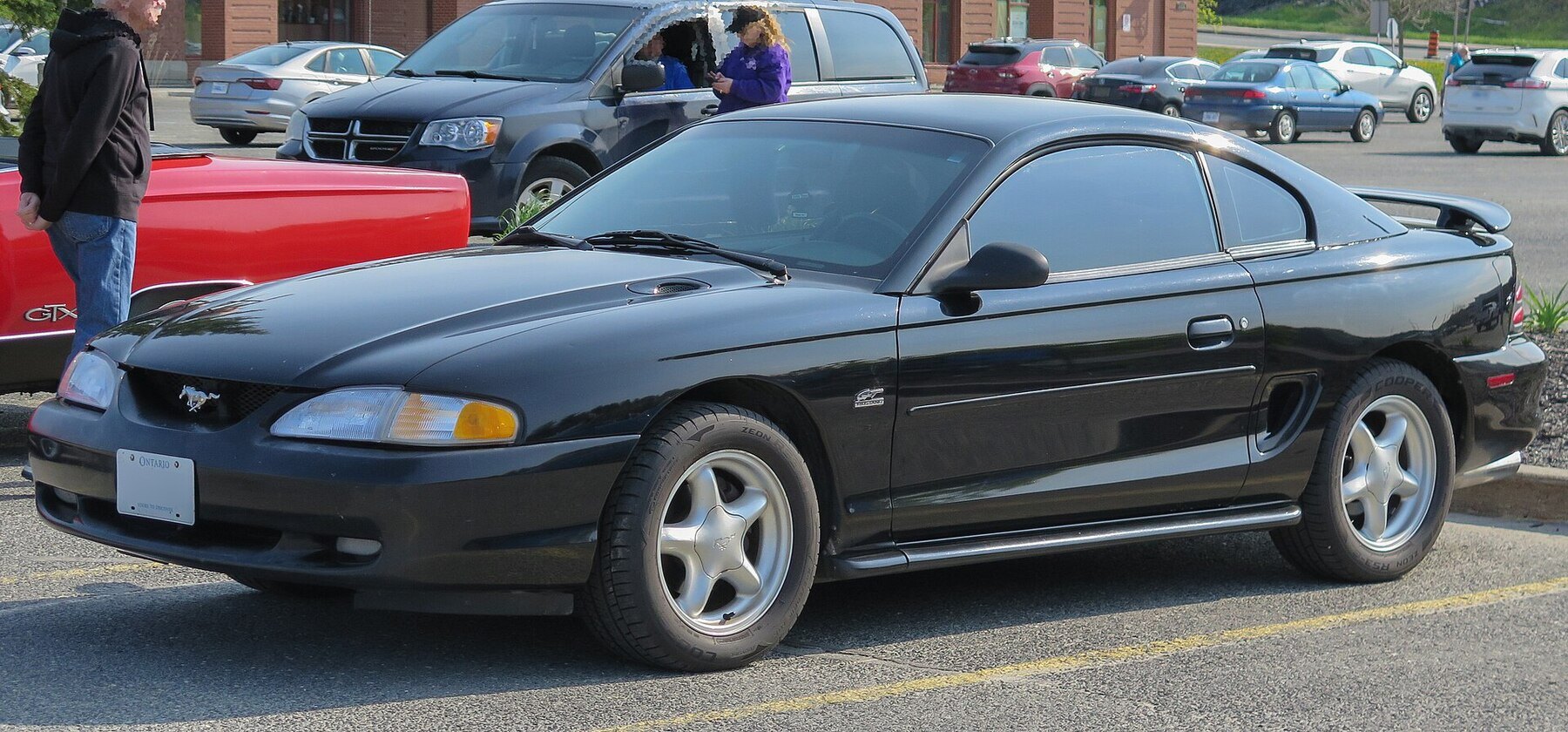 1995 Ford Mustang GT Coupe in Black Clearcoat, Front Left, 05-21-2023