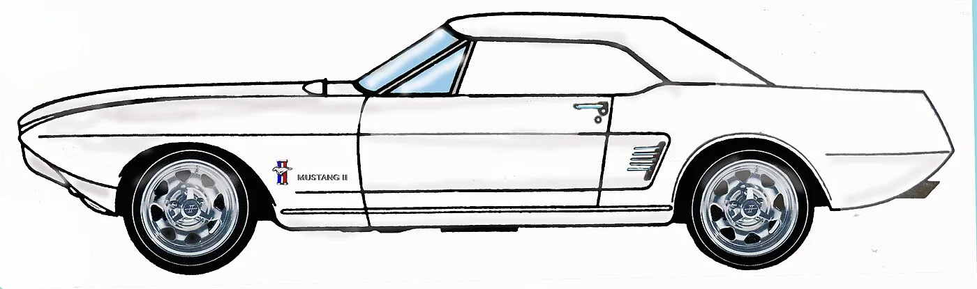 1963 Ford Mustang II concept sketch